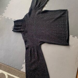 Black Glitter Turtleneck Sweater